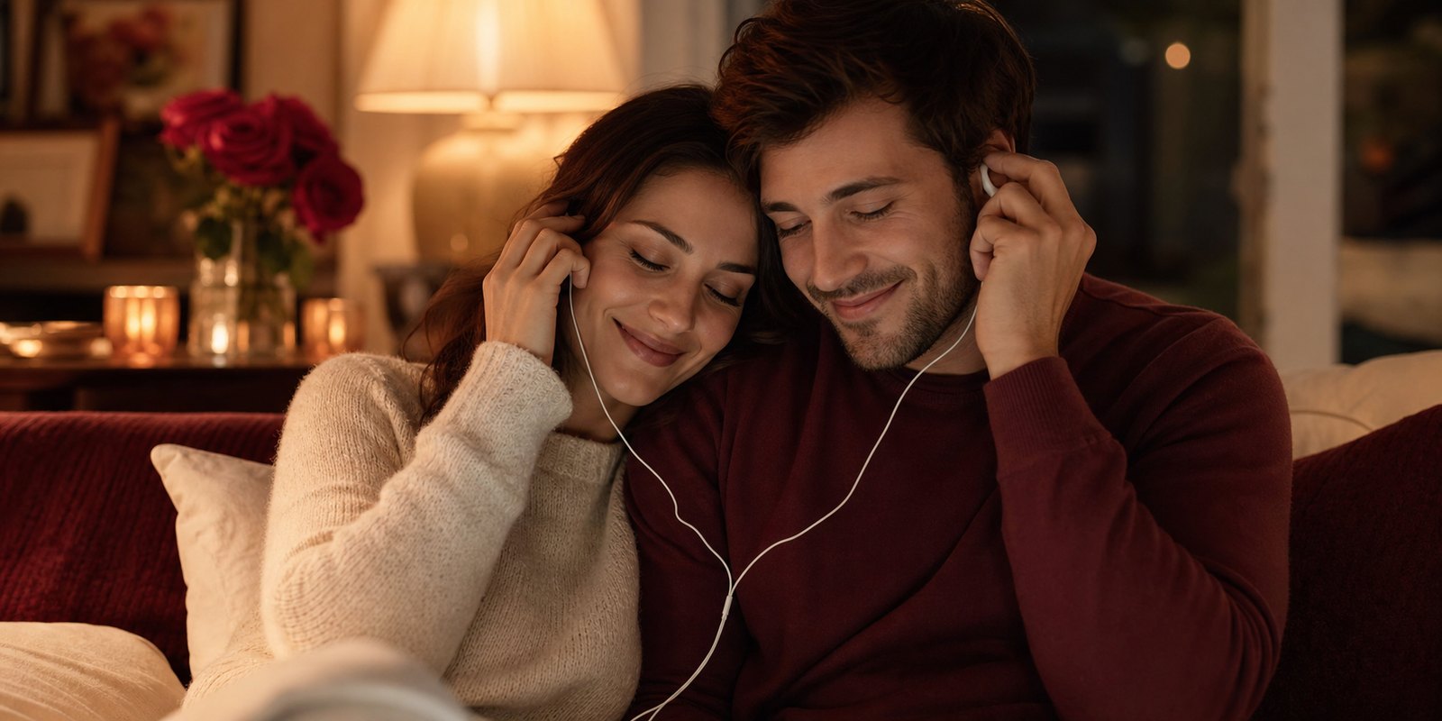 Couple sharing a personalized anniversary song